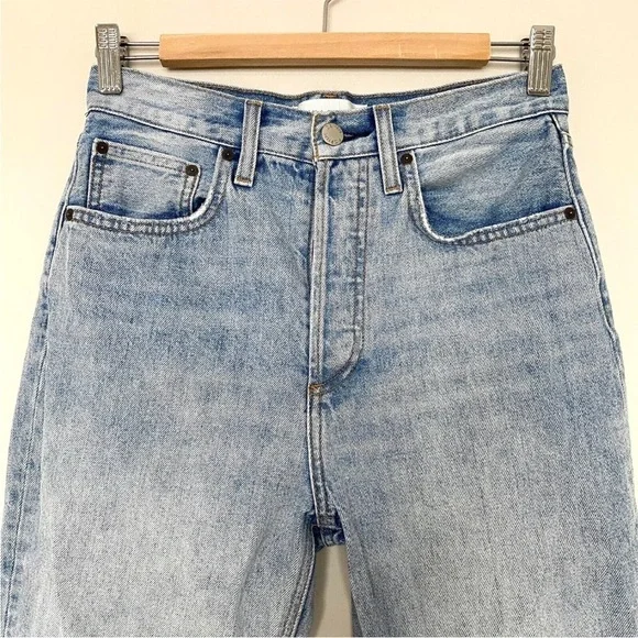 Aritzia Denim Forum Size 25 The Joni High Rise Loose 26L Distressed - Picture 5 of 16